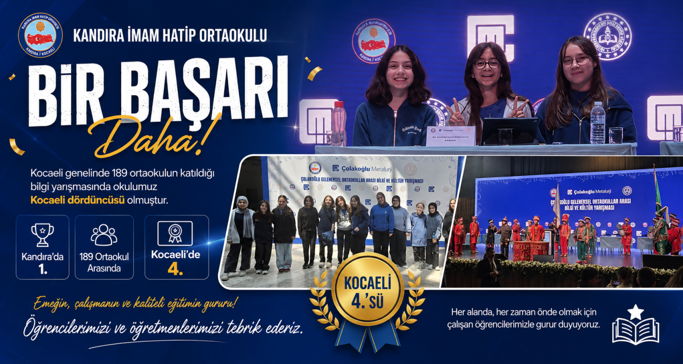 Kandıra İmam Hatip Ortaokulu’ndan Büyük Başarı