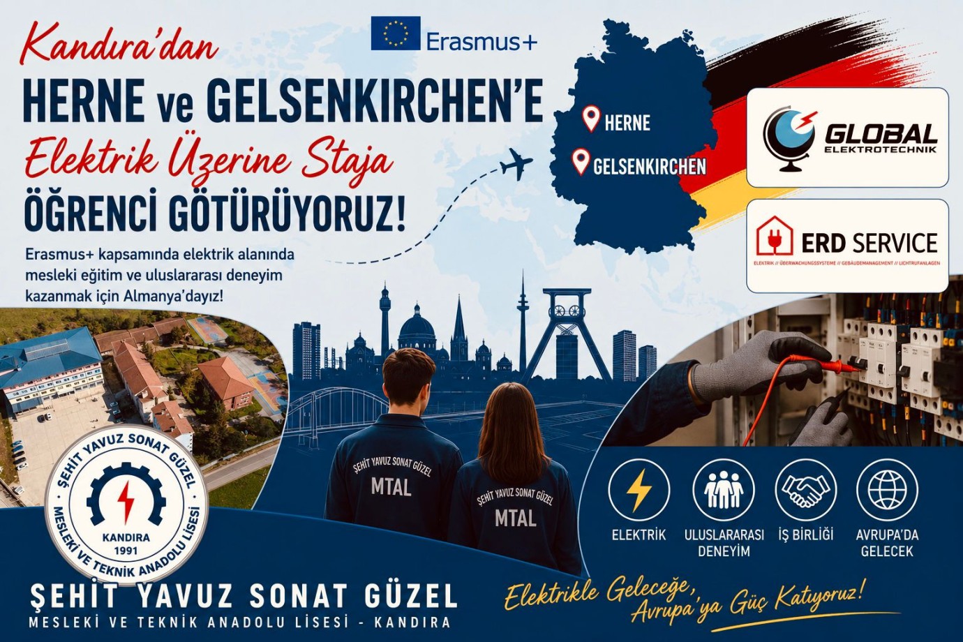 Kandıralı Öğrenciler Erasmus+ ile Almanya Yolcusu