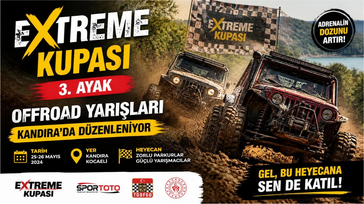 Extreme Kupası 3. Ayak Offroad Yarışları Kandıra'da Düzenleniyor