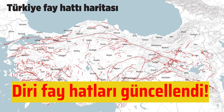 Diri fay hatları güncellendi!