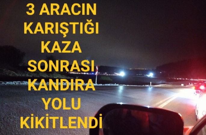 3 Aracın Karıştığı Kaza Sonrası Kandıra Yolu Kilitlendi 