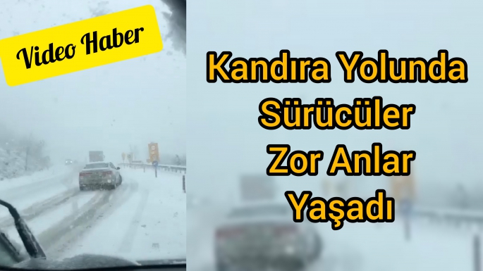 Kandıra Yolunda Sürücüler Zor Anlar Yaşadı 