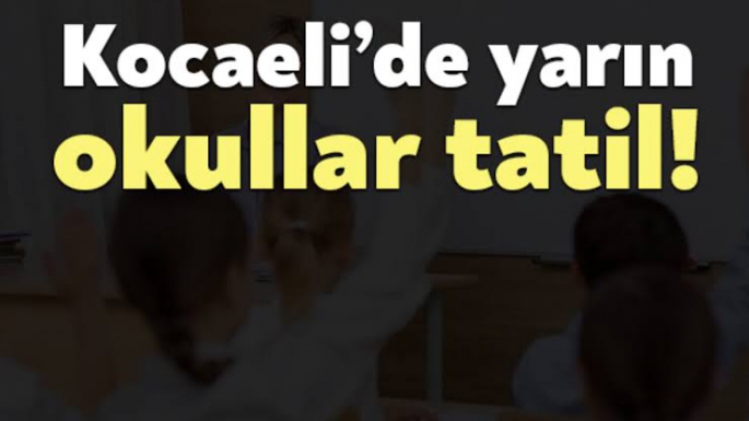 Kocaeli'de Yarın Okullar Tatil 