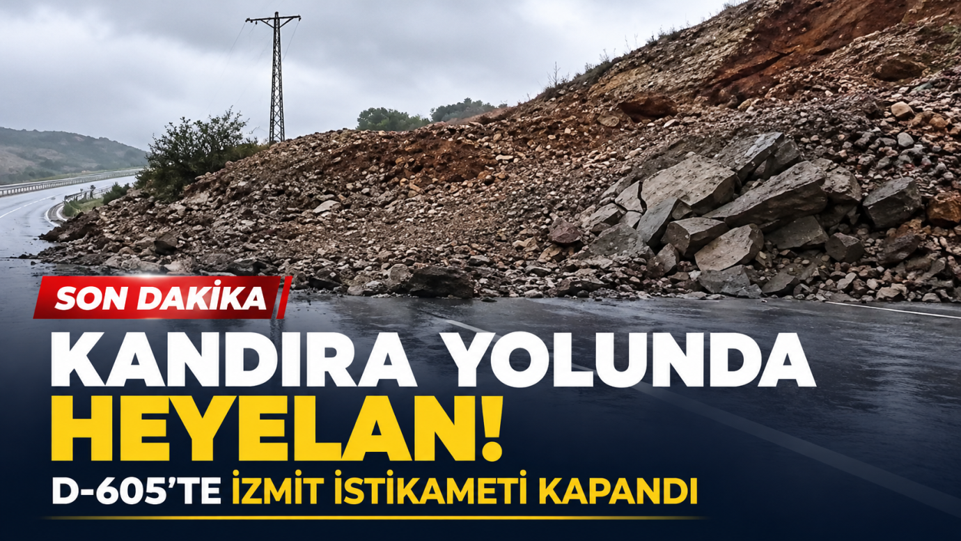 KANDIRA YOLUNDA HEYELAN! İZMİT YÖNÜ ULAŞIMA KAPANDI